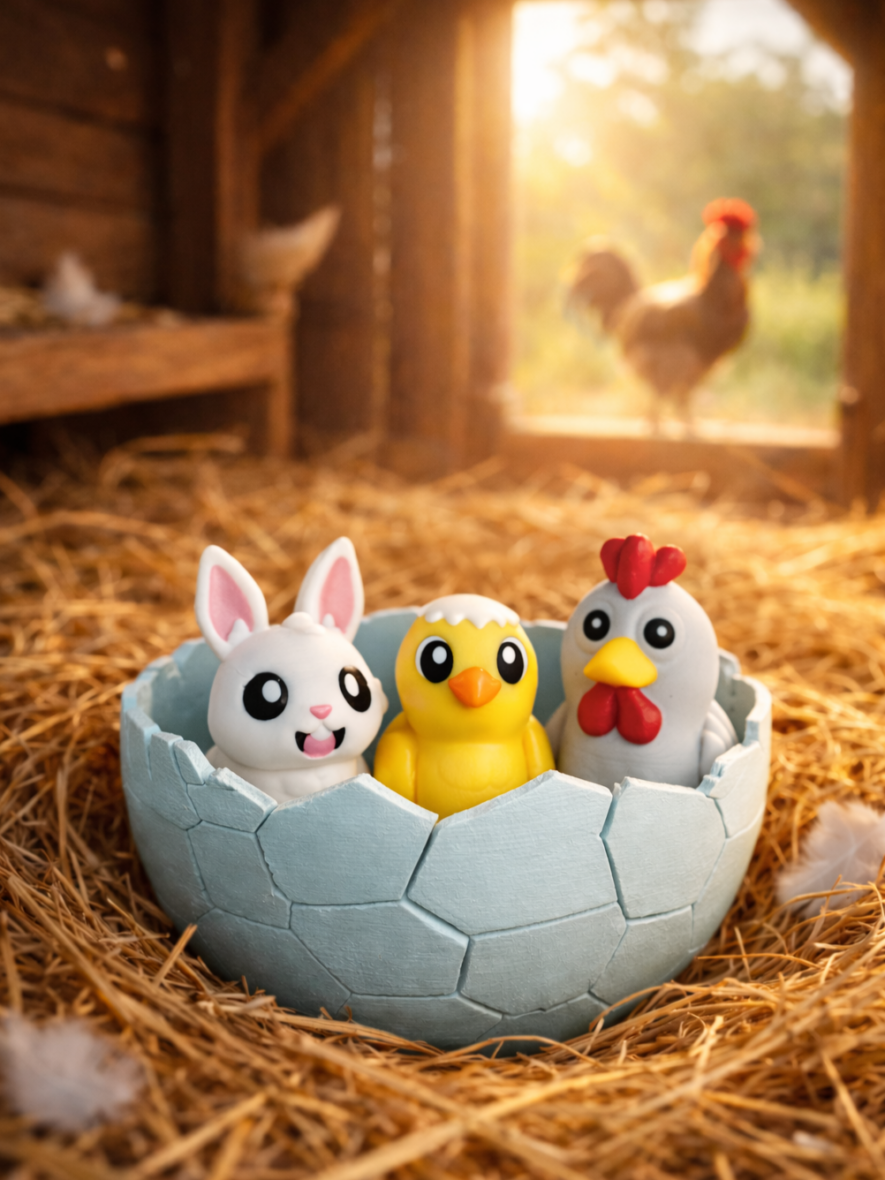 Osterei mit 3 Osterzablis